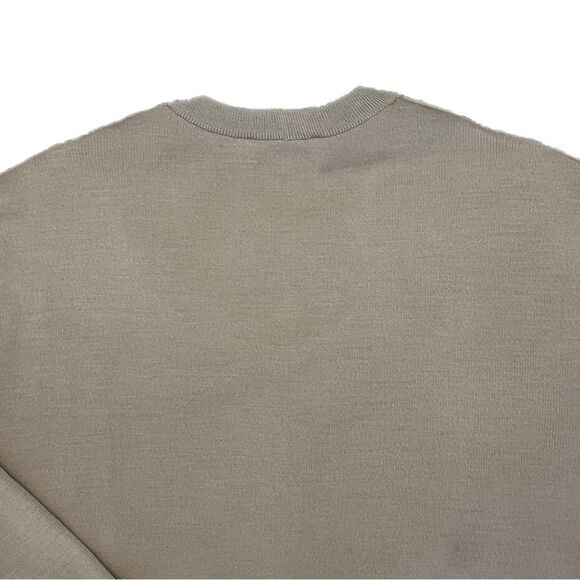 Vintage 1980s Lansons of Florida Tan Zephyr Wool and Ultra Suede Sweater. Size L - Picture 4 of 8